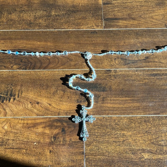 Crystal & Silver Wedding Lazo / Unity Rope - Picture 8 of 11